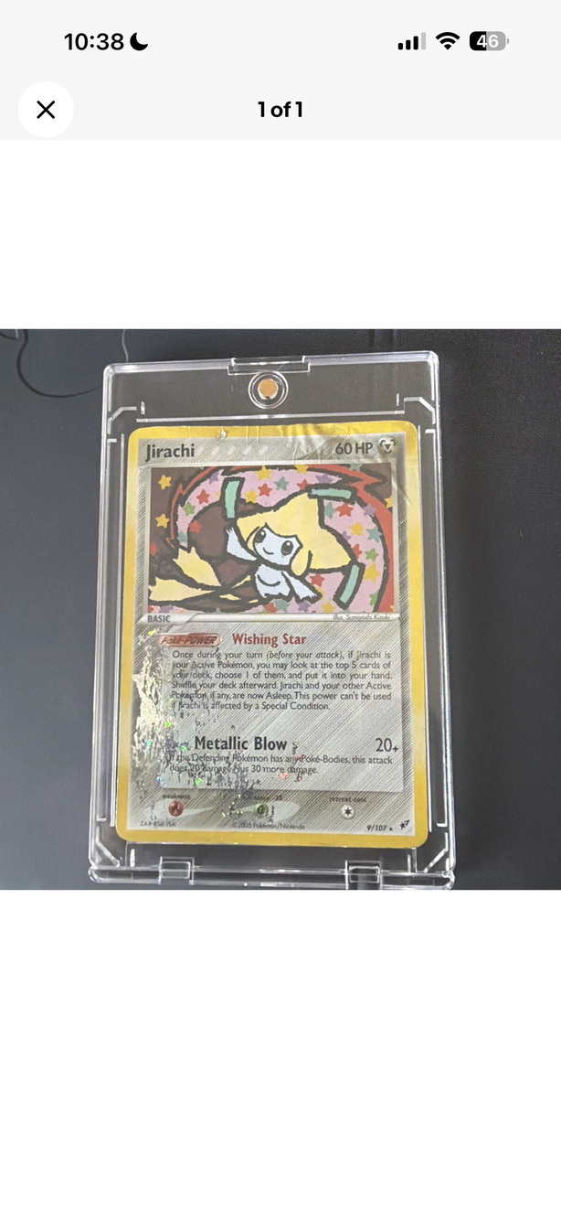 Pokémon TCG Jirachi 9/107 EX Deoxys Holo Rare 2005 Vintage Card Silver 60 HP
